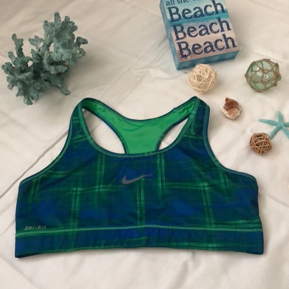 nike plaid sports bra